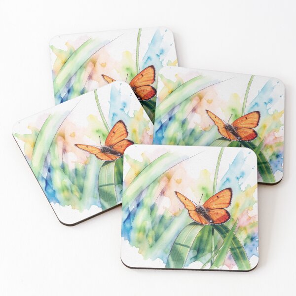 Item preview, Orange Butterfly in Watercolor  designed and sold by tomorrowsart.