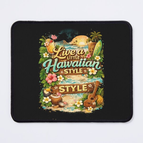 Item preview, Live a Little Hawaiian Style – Tropical Aloha Typography Design designed and sold by 808void.