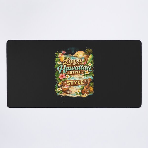 Item preview, Live a Little Hawaiian Style – Tropical Aloha Typography Design designed and sold by 808void.