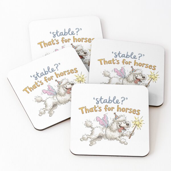 Item preview, Stable? That’s For Horses Funny Chaotic Poodle Meme Design designed and sold by SoftPawsAtelier.