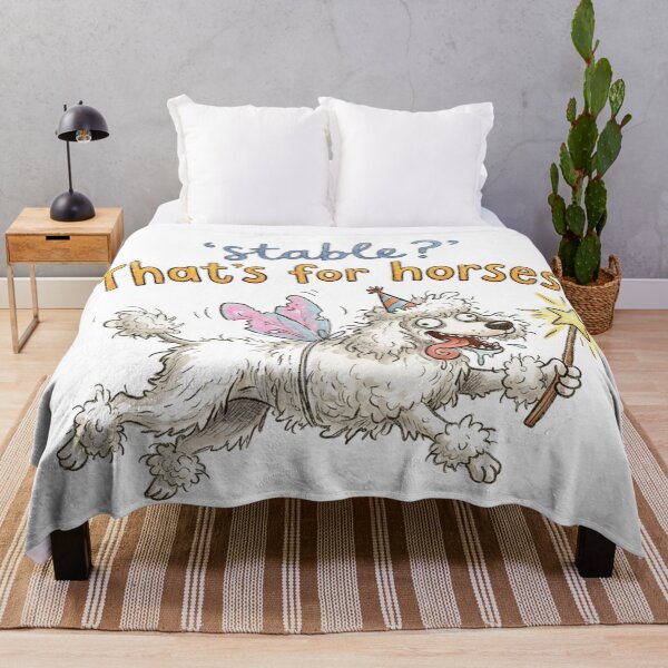 Item preview, Stable? That’s For Horses Funny Chaotic Poodle Meme Design designed and sold by SoftPawsAtelier.