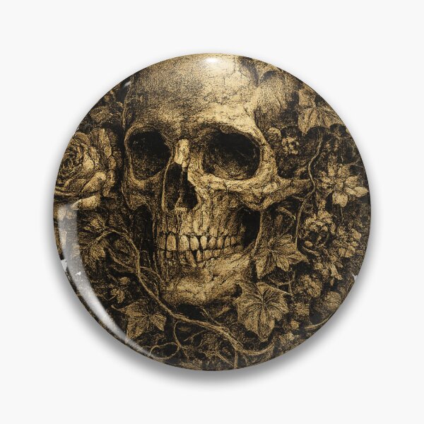 Item preview, Dark Academia Botanical Skull Floral – Elegant Gothic Natural History Art | Dark Academia Gift designed and sold by irfanshikh.