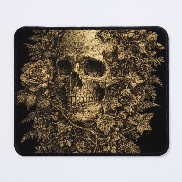 Item preview, Dark Academia Botanical Skull Floral – Elegant Gothic Natural History Art | Dark Academia Gift designed and sold by irfanshikh.