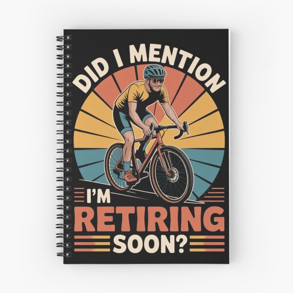 Item preview, Did I Mention I’m Retiring Soon? – Funny Retro Groovy Cycling Retirement designed and sold by GaMaDesing.