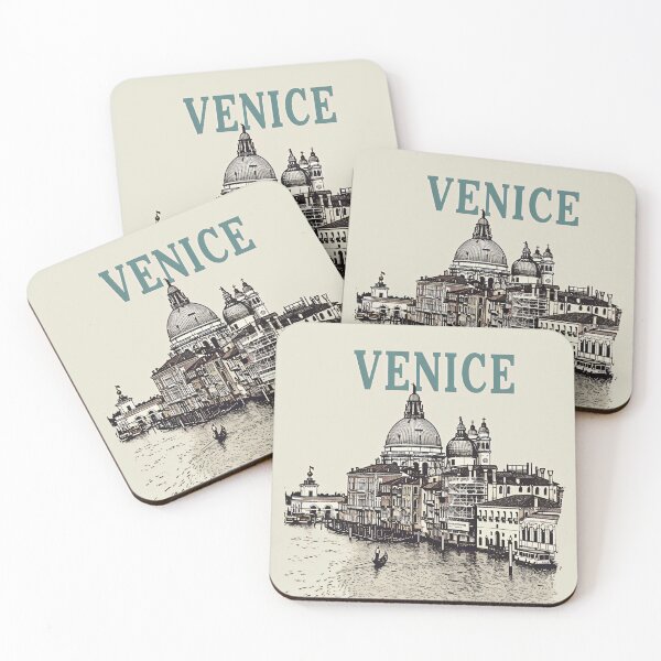 Item preview, Venice Italy Vintage Travel Poster Canal City Illustration designed and sold by NarjaShop.