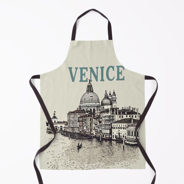 Item preview, Venice Italy Vintage Travel Poster Canal City Illustration designed and sold by NarjaShop.