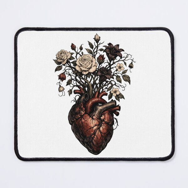 Item preview, Blooming Anatomy Gothic Floral Heart designed and sold by SidTastic .