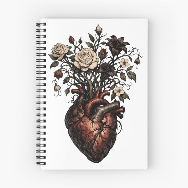 Item preview, Blooming Anatomy Gothic Floral Heart designed and sold by SidTastic .