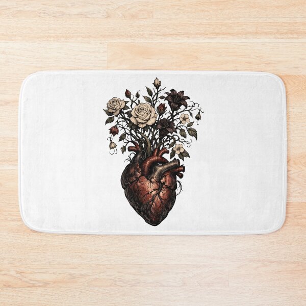 Item preview, Blooming Anatomy Gothic Floral Heart designed and sold by SidTastic .