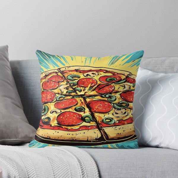Item preview, Pop Art Pizza, Bold Comic Style Colorful Italian Food Illustration designed and sold by daila70.