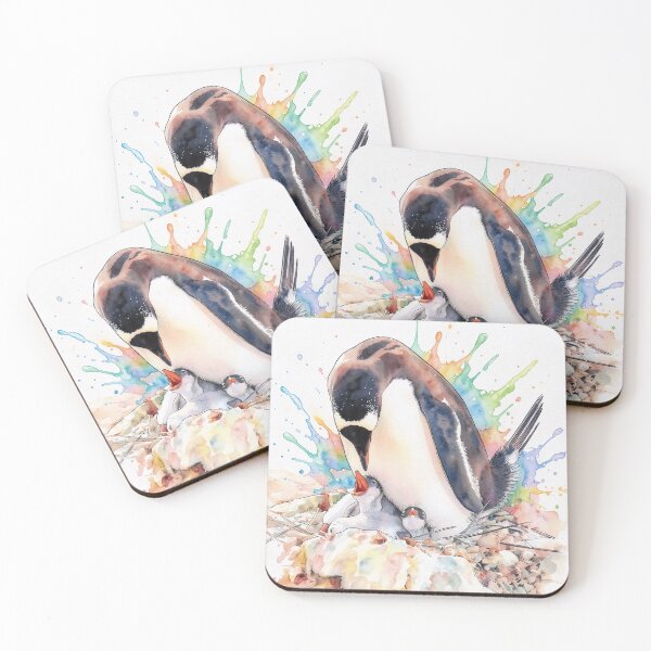 Artikelvorschau, Pinguinfamilie in Aquarell entworfen und verkauft von tomorrowsart.