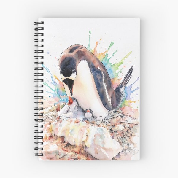 Item preview, Penguin Family in Watercolor designed and sold by tomorrowsart.