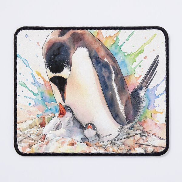 Item preview, Penguin Family in Watercolor designed and sold by tomorrowsart.