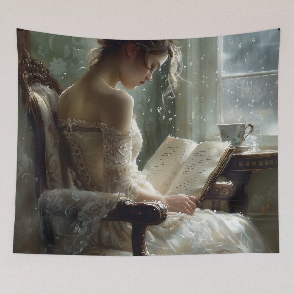 Item preview, Victorian Woman Reading designed and sold by redpoppycreates.