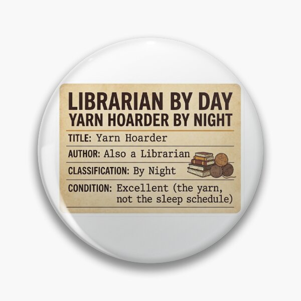 Item preview, Librarian By Day Yarn Hoarder By Night Funny Librarian Crochet Sticker Gift designed and sold by enami12.