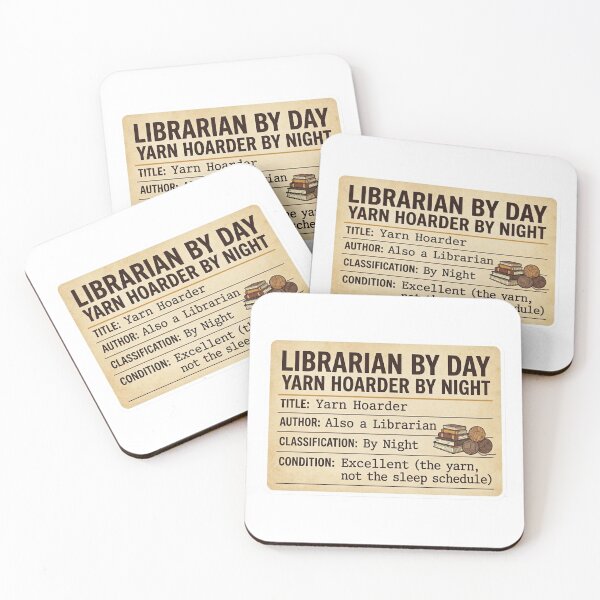 Item preview, Librarian By Day Yarn Hoarder By Night Funny Librarian Crochet Sticker Gift designed and sold by enami12.