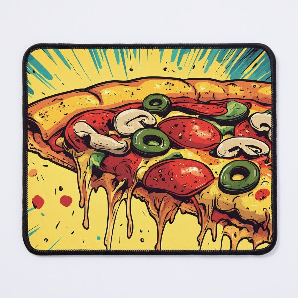 Item preview, Neon Pizza Slice Pop Art, Bold Comic Style Colorful Food Art designed and sold by daila70.