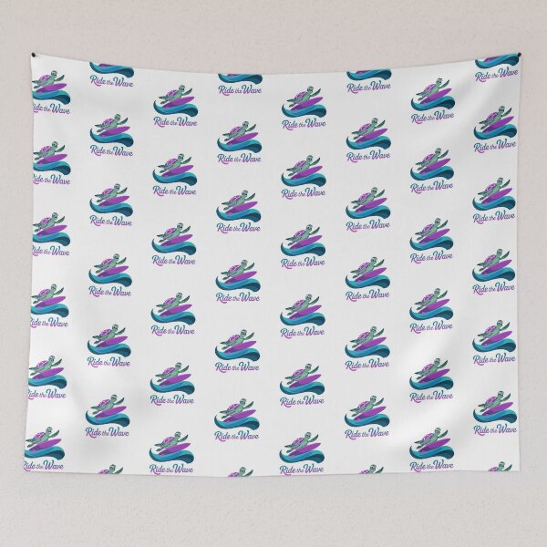 Item preview, Ocean Harmony – Minimalist Surfing Turtle Mascot designed and sold by Meemaart.