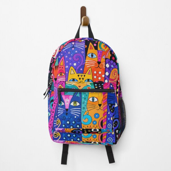 Item preview, Colorful Pop Art Cat Pattern | Whimsical Neon Feline Design designed and sold by Aramdesing.