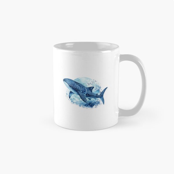 Item preview, Dreamy Whale Shark Watercolor Sticker – High Resolution Ocean Blue designed and sold by Mahmoud Salah.