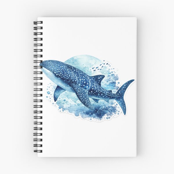 Item preview, Dreamy Whale Shark Watercolor Sticker – High Resolution Ocean Blue designed and sold by Mahmoud Salah.