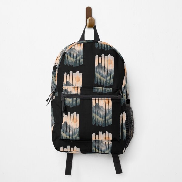 Item preview, Vintage Mountain Forest Slice Landscape designed and sold by drawlinershop.