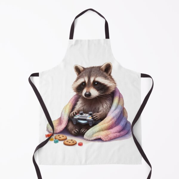Item preview, Cozy Gamer Raccoon Wrapped In A Pastel Blanket designed and sold by MoonFoxDesign.