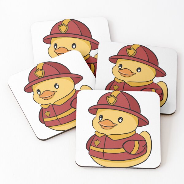 Item preview, Cute Kawaii Firefighter Rubber Duck - Brave Little Hero designed and sold by LYAN-STORE.