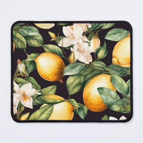 Item preview, Midnight Lemon and Blossom Dolce Vita Pattern Sicilian Amalfi Positano designed and sold by PG Illustration.