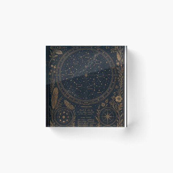 Item preview, Dark Academia Vintage Celestial Map – Botanical Star Chart Astronomical Art | Dark Academia Wall Art designed and sold by irfanshikh.
