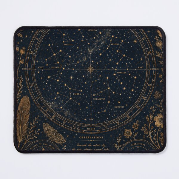 Item preview, Dark Academia Vintage Celestial Map – Botanical Star Chart Astronomical Art | Dark Academia Wall Art designed and sold by irfanshikh.