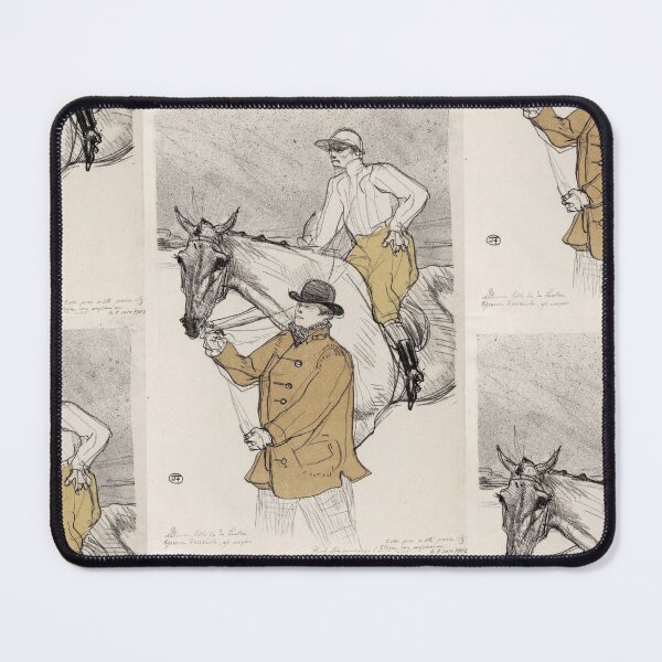 Item preview, The Jockey Going to the Post by Toulouse-Lautrec Vintage Equestrian Racing Art designed and sold by artofuniverse.