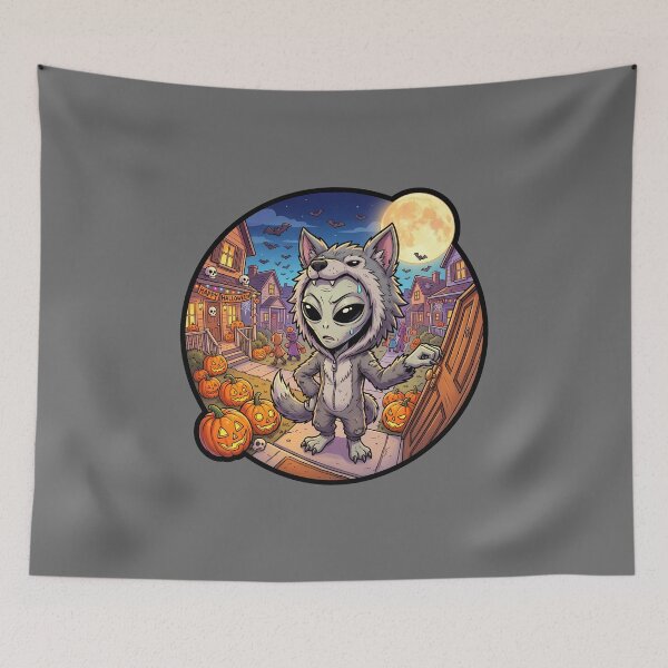 Item preview, Funny Alien Werewolf Trick Or Treat Halloween designed and sold by Sunkhung.