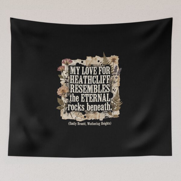 Item preview, My Love For Heathcliff Wuthering Heights Eternal Rocks Quote designed and sold by Fenay Designs.