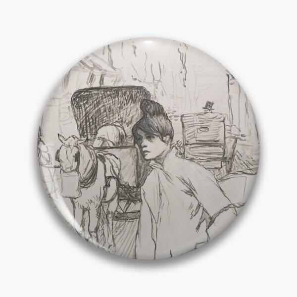 Item preview, The Laundress by Toulouse-Lautrec Vintage Paris Street Scene Art designed and sold by artofuniverse.