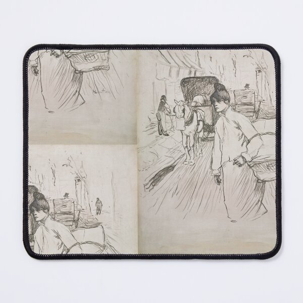 Item preview, The Laundress by Toulouse-Lautrec Vintage Paris Street Scene Art designed and sold by artofuniverse.