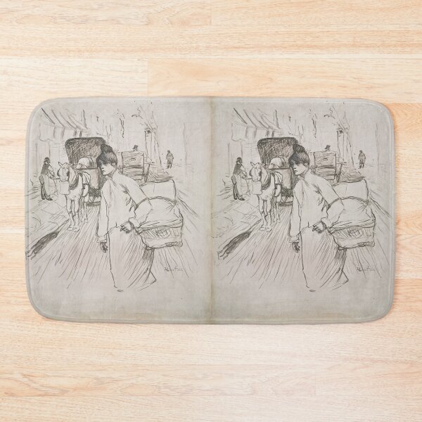 Item preview, The Laundress by Toulouse-Lautrec Vintage Paris Street Scene Art designed and sold by artofuniverse.