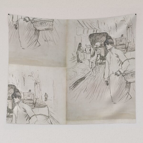Item preview, The Laundress by Toulouse-Lautrec Vintage Paris Street Scene Art designed and sold by artofuniverse.