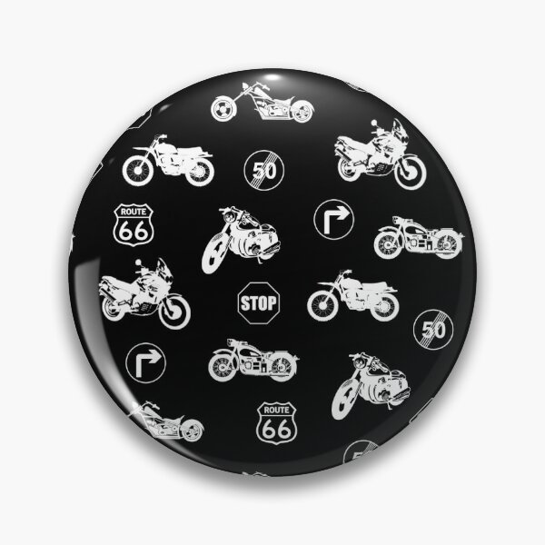 Item preview, Motorcyclist biker gift / motorcycle sihouette black and white pattern designed and sold by portrait4you.
