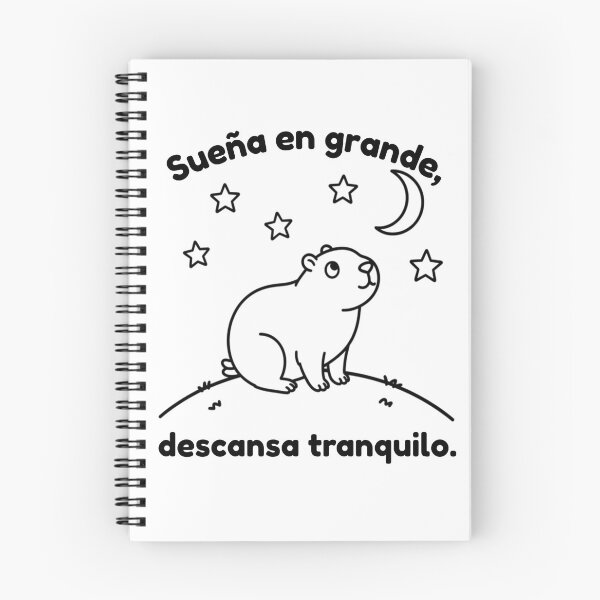 Item preview, Spanish Capibara Sueña en grande – Cute Minimalist Design designed and sold by PAPIRO SIGLO XXI.