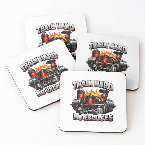 Item preview, Train Hard No Excuses – Gym & Boxing Motivation designed and sold by Hobby-up.