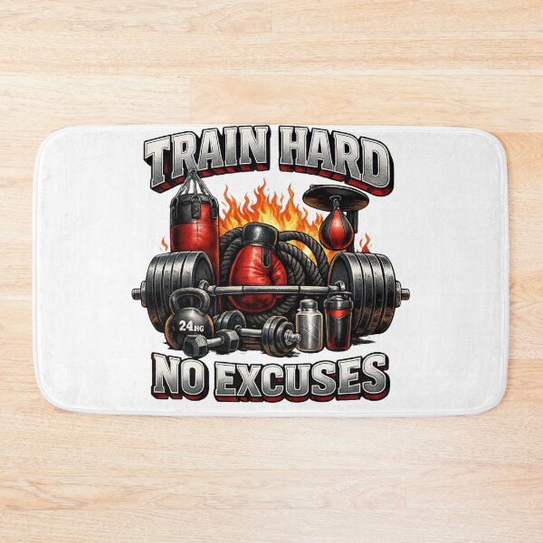 Item preview, Train Hard No Excuses – Gym & Boxing Motivation designed and sold by Hobby-up.