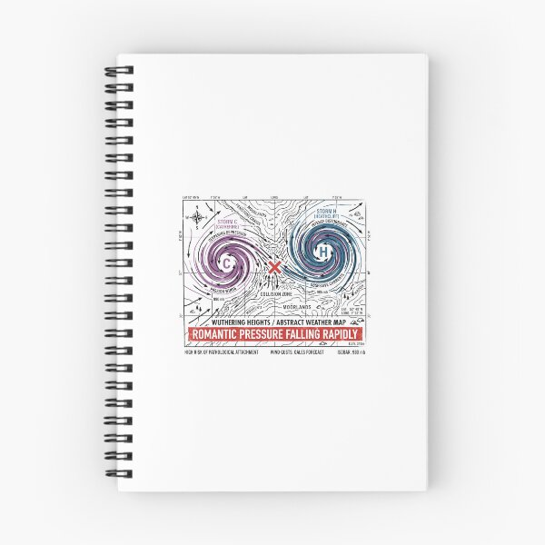 Item preview, Romantic Pressure Falling Rapidly Wuthering Heights Weather Map designed and sold by Fenay Designs.