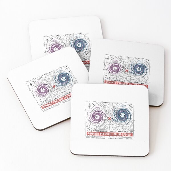 Item preview, Romantic Pressure Falling Rapidly Wuthering Heights Weather Map designed and sold by Fenay Designs.