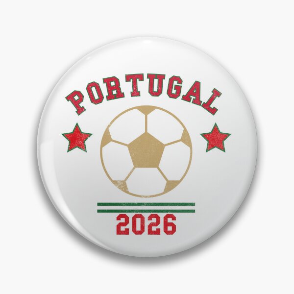 Aperçu de l'œuvre Portugal 2026 — T-shirt de football vintage créée et vendue par C & T ArtLab.