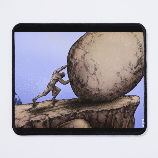 Item preview, Man rolling a Stone designed and sold by UdertakerSHOP.
