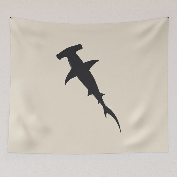 Item preview, Minimalist Dark Hammerhead Shark Silhouette designed and sold by Ombrya.