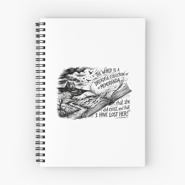 Item preview, Dreadful Collection Of Memoranda Wuthering Heights Quote Art designed and sold by Fenay Designs.