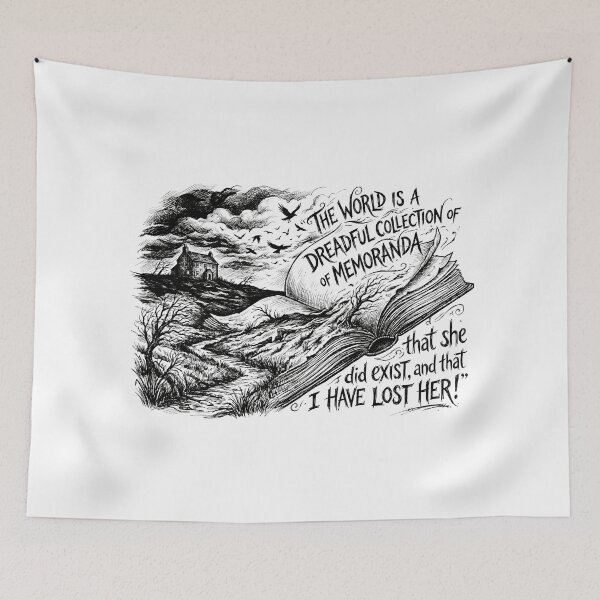 Item preview, Dreadful Collection Of Memoranda Wuthering Heights Quote Art designed and sold by Fenay Designs.