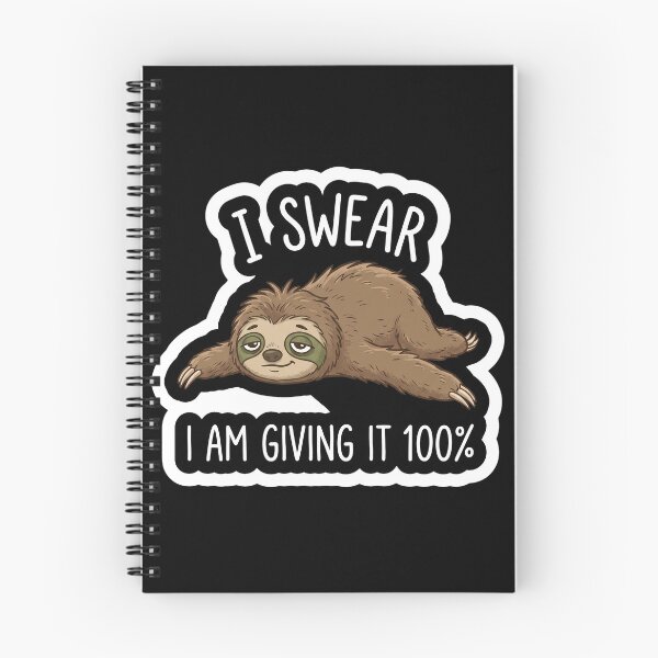 Item preview, I Swear I Am Giving It 100% Lazy Sloth Sticker designed and sold by CrystalMineArts.